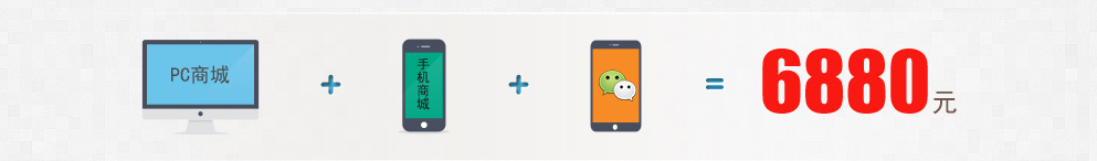 PC商城+手机商城+微信商城仅需6800元